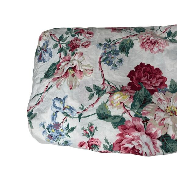 Vintage Ralph Lauren Lorraine Twin Size Fitted Sheet Cotton Pink Floral Romantic - Picture 2 of 6